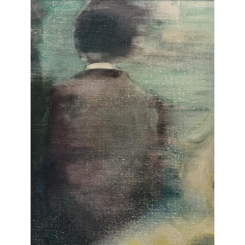 Lilian Van Damme - Indoctrinatie - Endoctrinement - peinture huile sur toile 1977 Lilian Van Damme - Indoctrinatie - Endoctrinement - peinture huile sur toile 1977