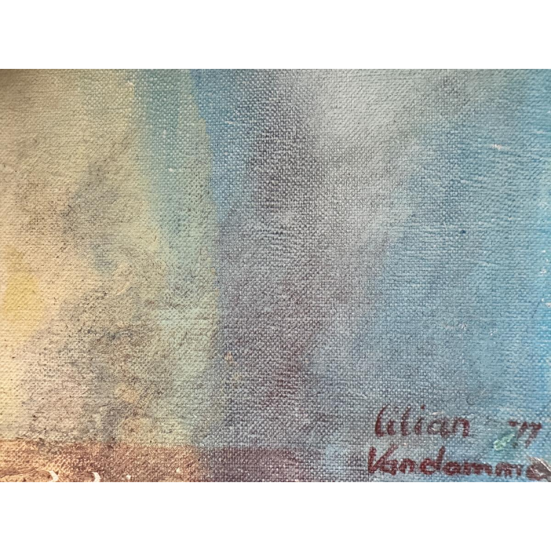 Lilian Van Damme - Indoctrinatie - Endoctrinement - peinture huile sur toile 1977 Lilian Van Damme - Indoctrinatie - Endoctrinement - peinture huile sur toile 1977