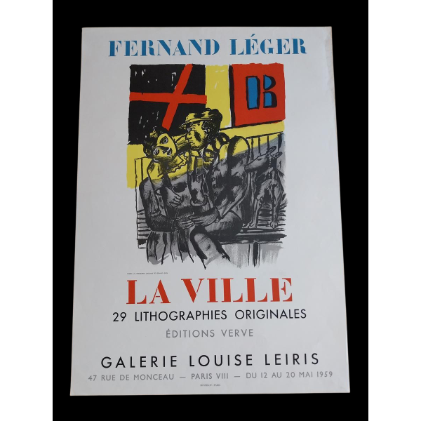 Fernand LEGER - La Ville - Affiche lithographique (d'après), Mourlot impression 1959