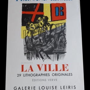 Fernand LEGER - La Ville - Affiche lithographique (d'après), Mourlot impression 1959 Fernand LEGER - La Ville - Affiche lithographique (d'après), Mourlot impression 1959
