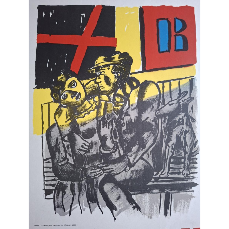 Fernand LEGER - La Ville - Affiche lithographique (d'après), Mourlot impression 1959 Fernand LEGER - La Ville - Affiche lithographique (d'après), Mourlot impression 1959