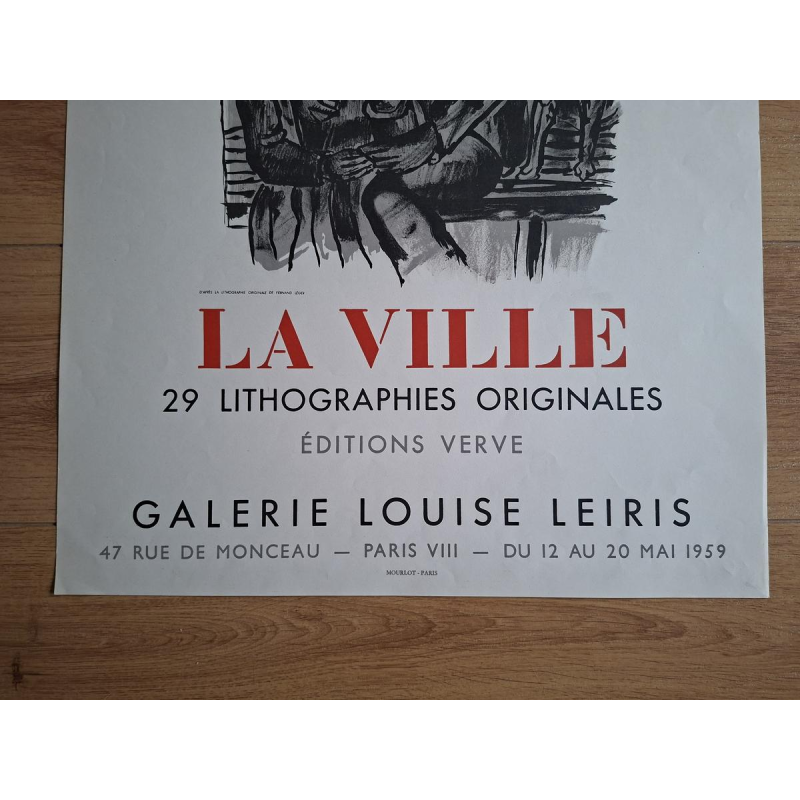 Fernand LEGER - La Ville - Affiche lithographique (d'après), Mourlot impression 1959 Fernand LEGER - La Ville - Affiche lithographique (d'après), Mourlot impression 1959