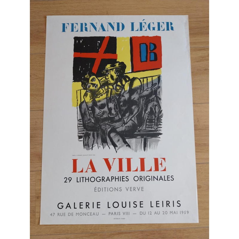 Fernand LEGER - La Ville - Affiche lithographique (d'après), Mourlot impression 1959 Fernand LEGER - La Ville - Affiche lithographique (d'après), Mourlot impression 1959
