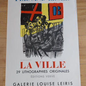 Fernand LEGER - La Ville - Affiche lithographique (d'après), Mourlot impression 1959 Fernand LEGER - La Ville - Affiche lithographique (d'après), Mourlot impression 1959