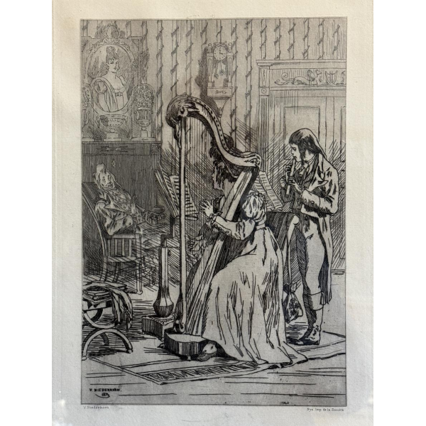 Félicien ROPS avec le pseudo P. Niederkorn « L’ariette » 1874