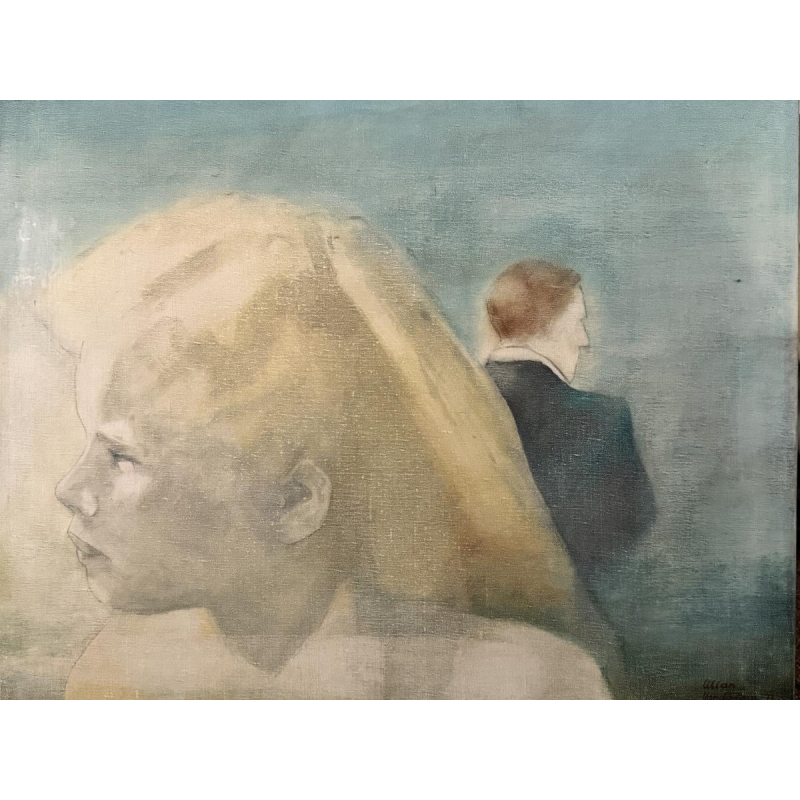 Lilian Van Damme "Indoctrinatie 2 - Endoctrinement 2» peinture sur toile, 1977 Lilian Van Damme "Indoctrinatie 2 - Endoctrinement 2» peinture sur toile, 1977