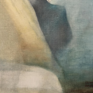 Lilian Van Damme "Indoctrinatie 2" schilderij op doek, 1977 Lilian Van Damme "Indoctrinatie 2" schilderij op doek, 1977