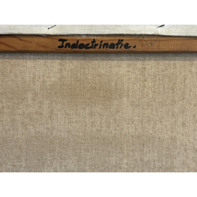 Lilian Van Damme "Indoctrinatie 2 - Endoctrinement 2» peinture sur toile, 1977 Lilian Van Damme "Indoctrinatie 2 - Endoctrinement 2» peinture sur toile, 1977