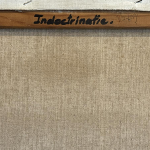 Lilian Van Damme "Indoctrinatie 2 - Endoctrinement 2» peinture sur toile, 1977 Lilian Van Damme "Indoctrinatie 2 - Endoctrinement 2» peinture sur toile, 1977