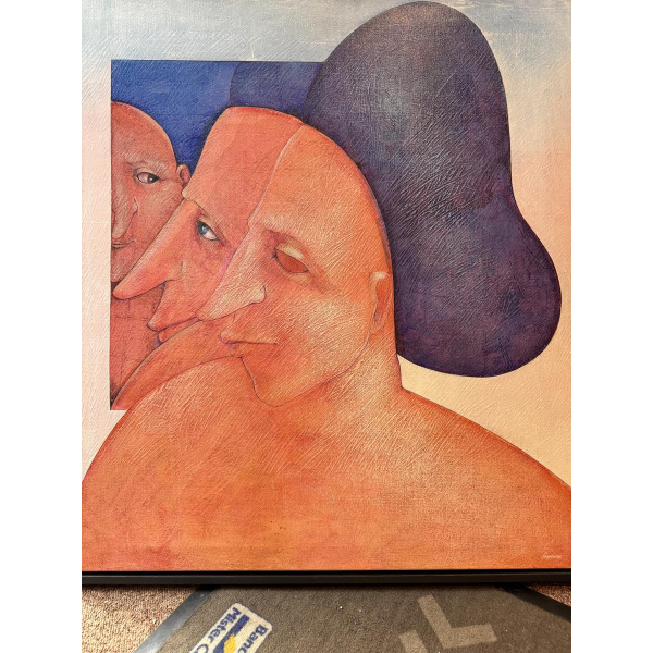 Simone TOUSSAINT «Pensées vagabondes» tableau acrylique sur toile