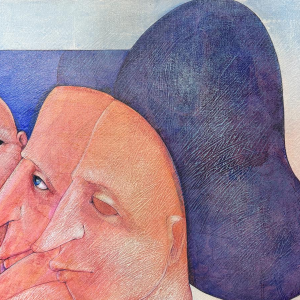 Simone TOUSSAINT «Pensées vagabondes» tableau acrylique sur toile Simone TOUSSAINT «Pensées vagabondes» tableau acrylique sur toile