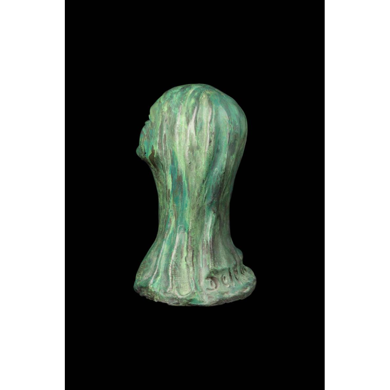 Charles Delporte 'Bust of a young woman' sculpture in composite materials