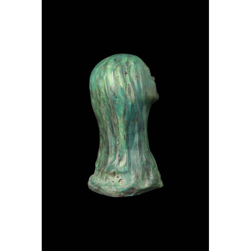 Charles Delporte 'Bust of a young woman' sculpture in composite materials