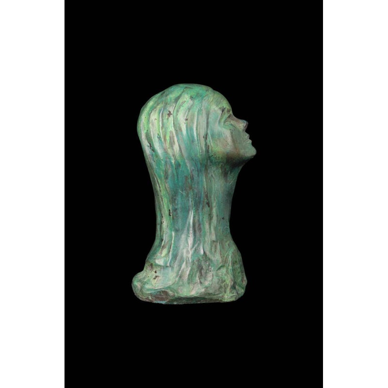 Charles Delporte 'Bust of a young woman' sculpture in composite materials