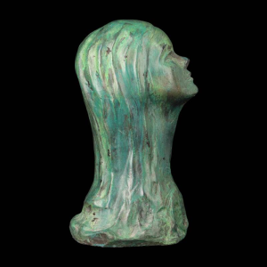 Charles Delporte 'Bust of a young woman' sculpture in composite materials