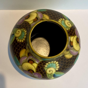 Catteau / Boch Frères Keramis vase, Art Deco ceramic vase, 1930s