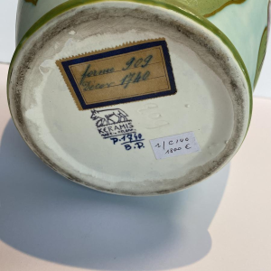 Vase Catteau / Boch Frères Keramis, vase Art Déco en céramique, 1930s