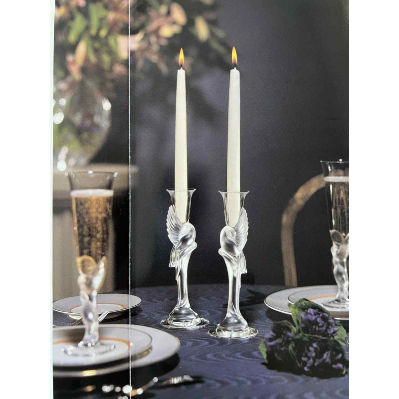 Igor Carl FABERGÉ / Franklin Mint “The Snow Doves” crystal candlestick Igor Carl FABERGÉ / Franklin Mint “The Snow Doves” crystal candlestick