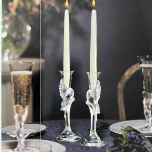 Igor Carl FABERGÉ / Franklin Mint “The Snow Doves” crystal candlestick Igor Carl FABERGÉ / Franklin Mint “The Snow Doves” crystal candlestick