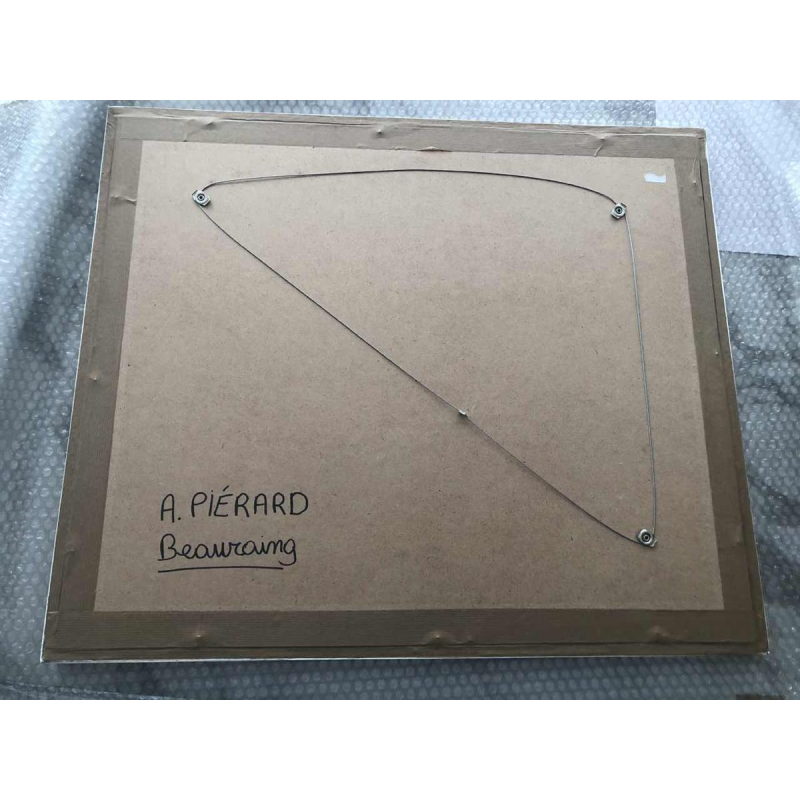 A. Pierard ‘Beauraing’ landscape painting, gouache on paper