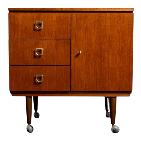 Vintage storage unit on wheels