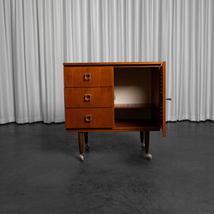 Vintage storage unit on wheels