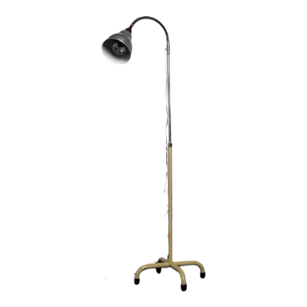 Vintage flexibele medische staande lamp, gelakt staal, 20e eeuw