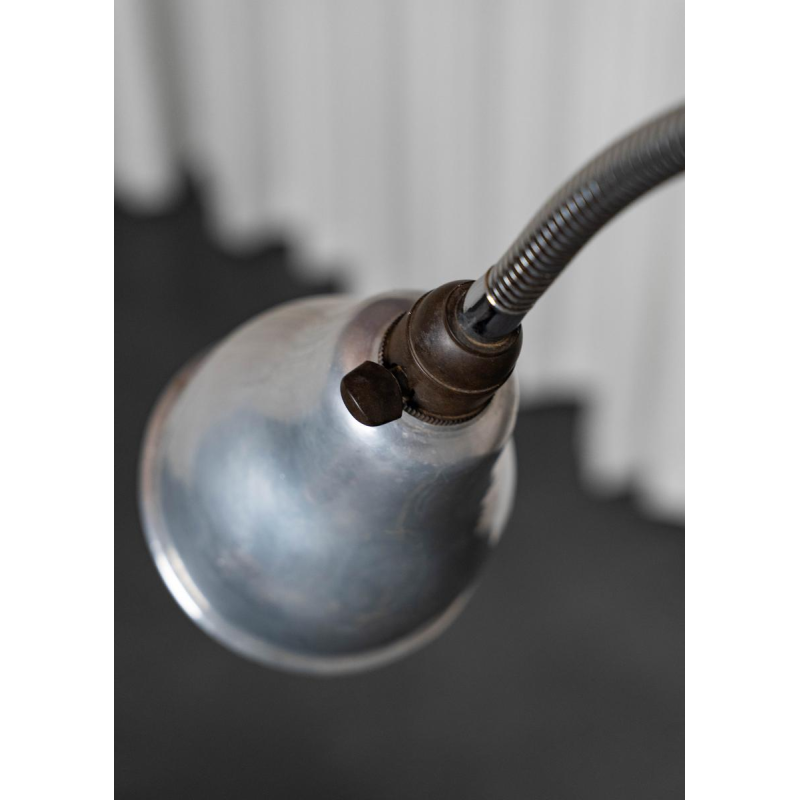 Vintage flexibele medische staande lamp, gelakt staal, 20e eeuw Vintage flexibele medische staande lamp, gelakt staal, 20e eeuw