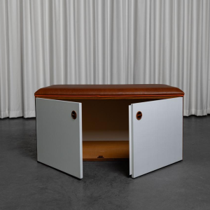 Meuble de rangement banquette vintage, XXe s Meuble de rangement banquette vintage, XXe s