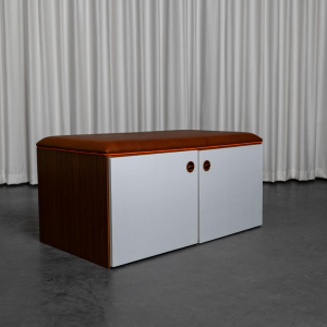 Vintage bench storage unit, 20th century