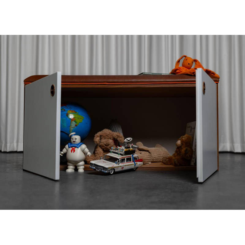 Vintage bench storage unit, 20th century