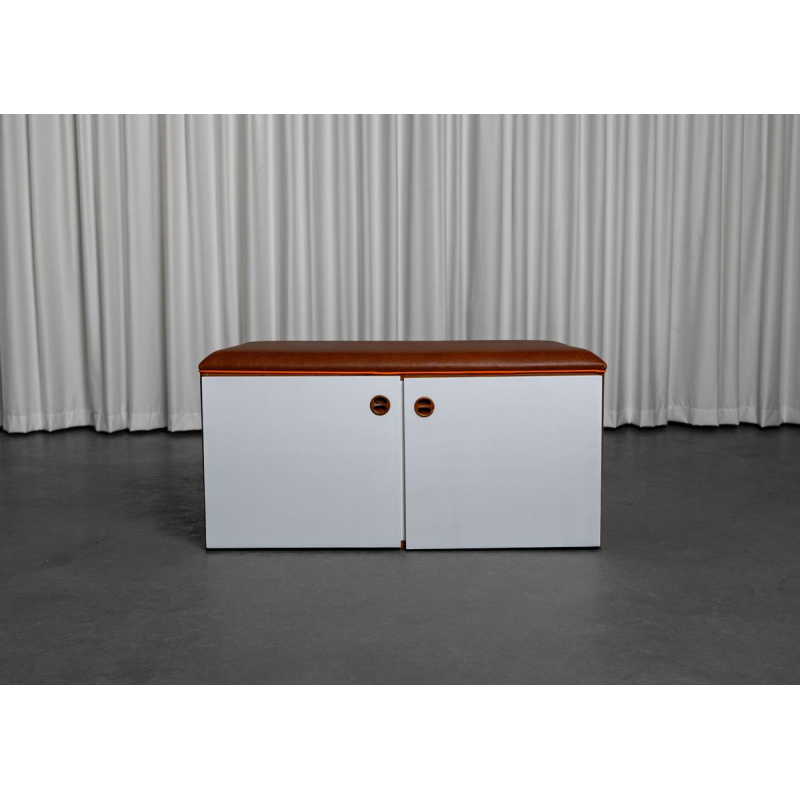 Meuble de rangement banquette vintage, XXe s Meuble de rangement banquette vintage, XXe s