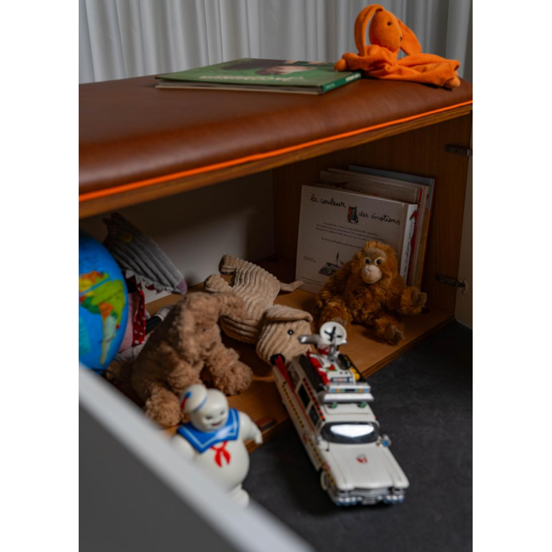 Vintage bench storage unit, 20th century