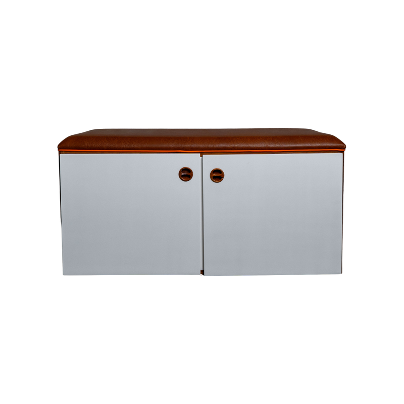 Vintage bench storage unit, 20th century