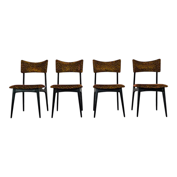 Set de 4 chaises modernistes dans le style d'Alfred Hendrickx, XXe s