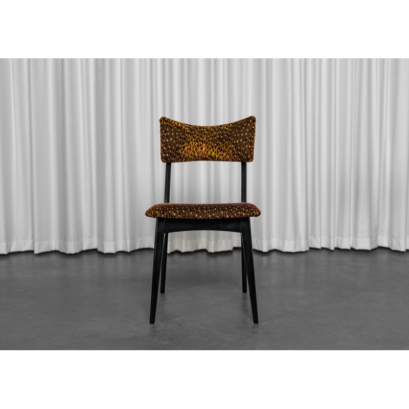 Set de 4 chaises modernistes dans le style d'Alfred Hendrickx, XXe s Set de 4 chaises modernistes dans le style d'Alfred Hendrickx, XXe s