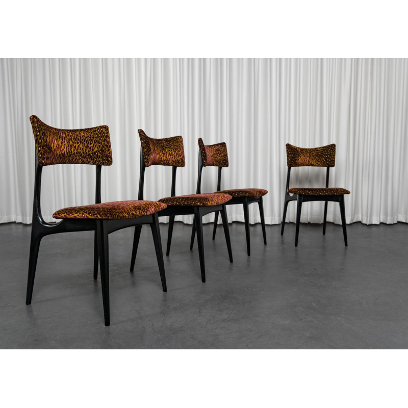 Set van 4 modernistische stoelen in de stijl van Alfred Hendrickx, 20e eeuw Set van 4 modernistische stoelen in de stijl van Alfred Hendrickx, 20e eeuw