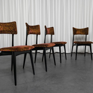 Set of 4 modernist chairs in the style of Alfred Hendrickx, 20th century Set of 4 modernist chairs in the style of Alfred Hendrickx, 20th century