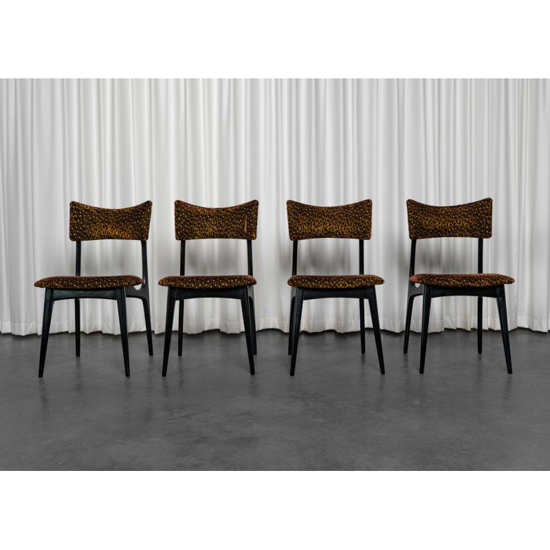 Set van 4 modernistische stoelen in de stijl van Alfred Hendrickx, 20e eeuw Set van 4 modernistische stoelen in de stijl van Alfred Hendrickx, 20e eeuw