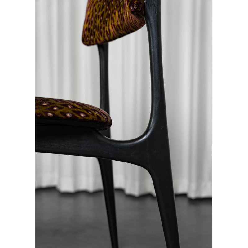 Set de 4 chaises modernistes dans le style d'Alfred Hendrickx, XXe s Set de 4 chaises modernistes dans le style d'Alfred Hendrickx, XXe s