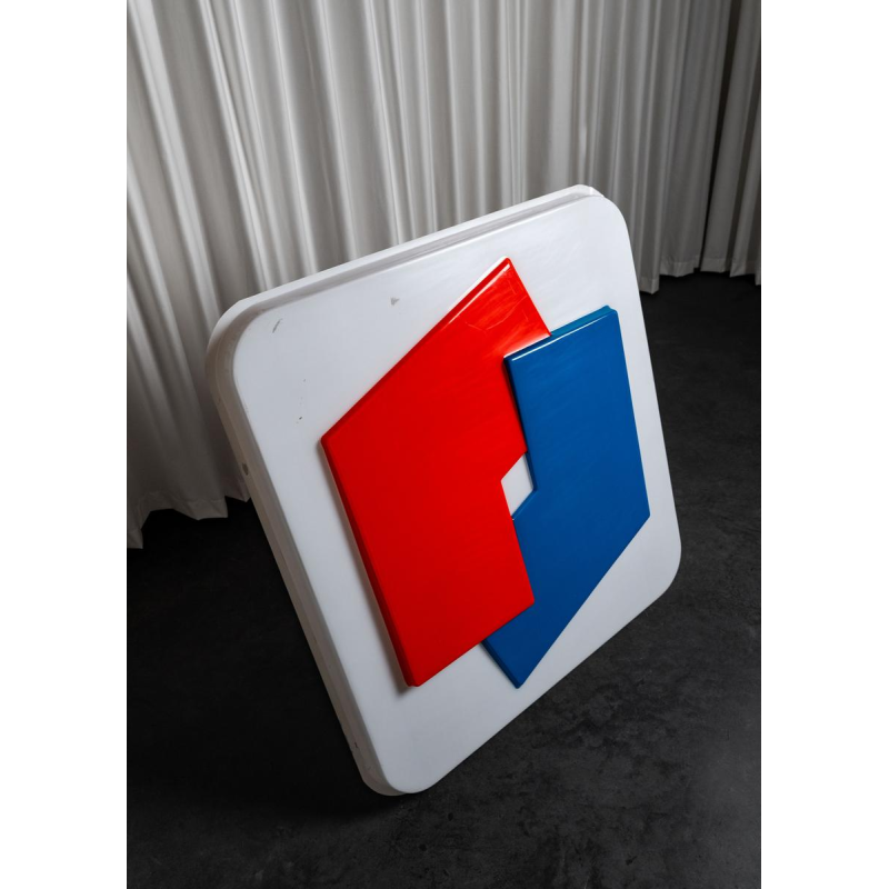 Plaque de boite lumineuse publicitaire Elf, 1967 Plaque de boite lumineuse publicitaire Elf, 1967