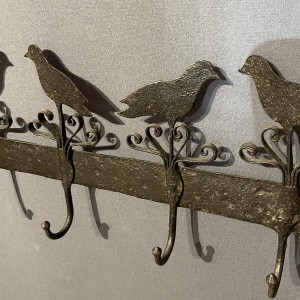 Antieke smeedijzeren slagers-/keukenvitrine voor charcuterie of keukengerei, 19e eeuw