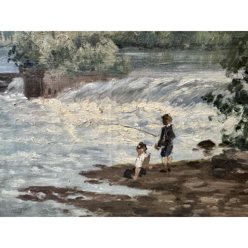 Auguste DANDOY “Young Anglers on the Banks of the Lesse?” 1892, oil on canvas, 60 x 80 cm Auguste DANDOY “Young Anglers on the Banks of the Lesse?” 1892, oil on canvas, 60 x 80 cm