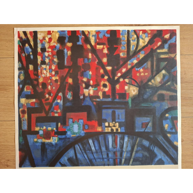 Marcel GROMAIRE "Recent Paintings" lithographic poster, Mourlot printing 1954