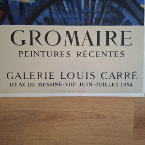 Marcel GROMAIRE "Recent Paintings" lithographic poster, Mourlot printing 1954