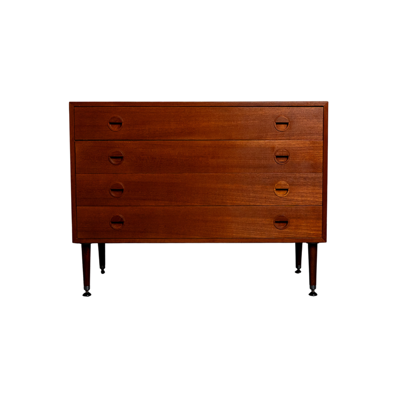 Rud Thygesen & Johnny Sørensen voor HG Furniture, teakhouten ladekast, Denemarken, 1960 Rud Thygesen & Johnny Sørensen voor HG Furniture, teakhouten ladekast, Denemarken, 1960