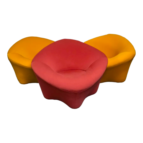 Set de 3 fauteuils "Mushroom" Space Age dans le style de Pierre Paulin