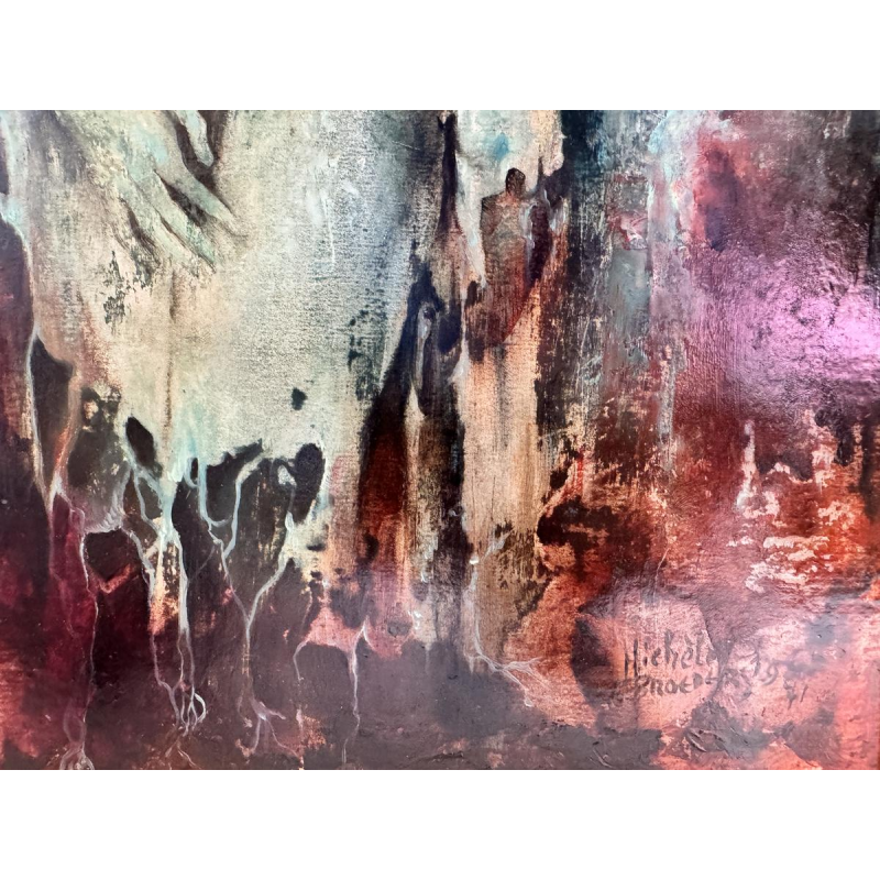 Michèle BEOEDERS «Nu fantastique» 1971 peinture huile sur carton