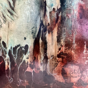 Michèle BROEDERS “Fantastic Nude” 1971 oil painting on cardboard