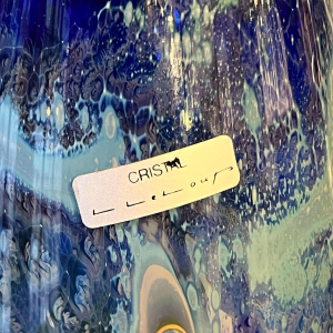 Louis Leloup, vase en cristal à décor d’oxydes métalliques